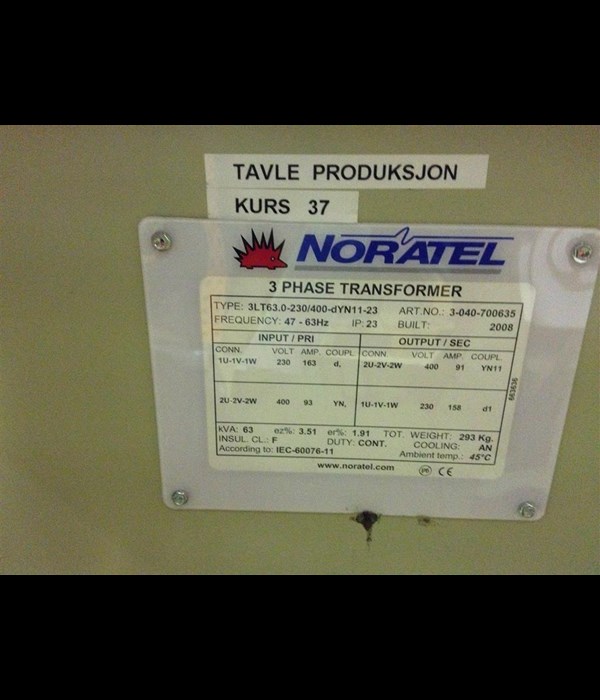 Transformator 3LT63.0-230/400 dYN11-23-2